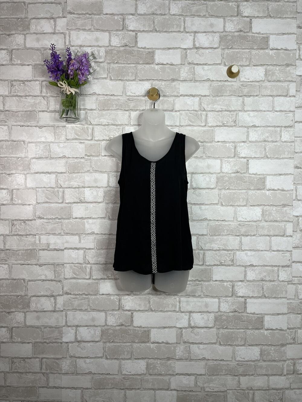 CLEARANCE!! Society Girl Black Tank Blouse